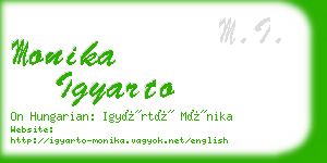 monika igyarto business card